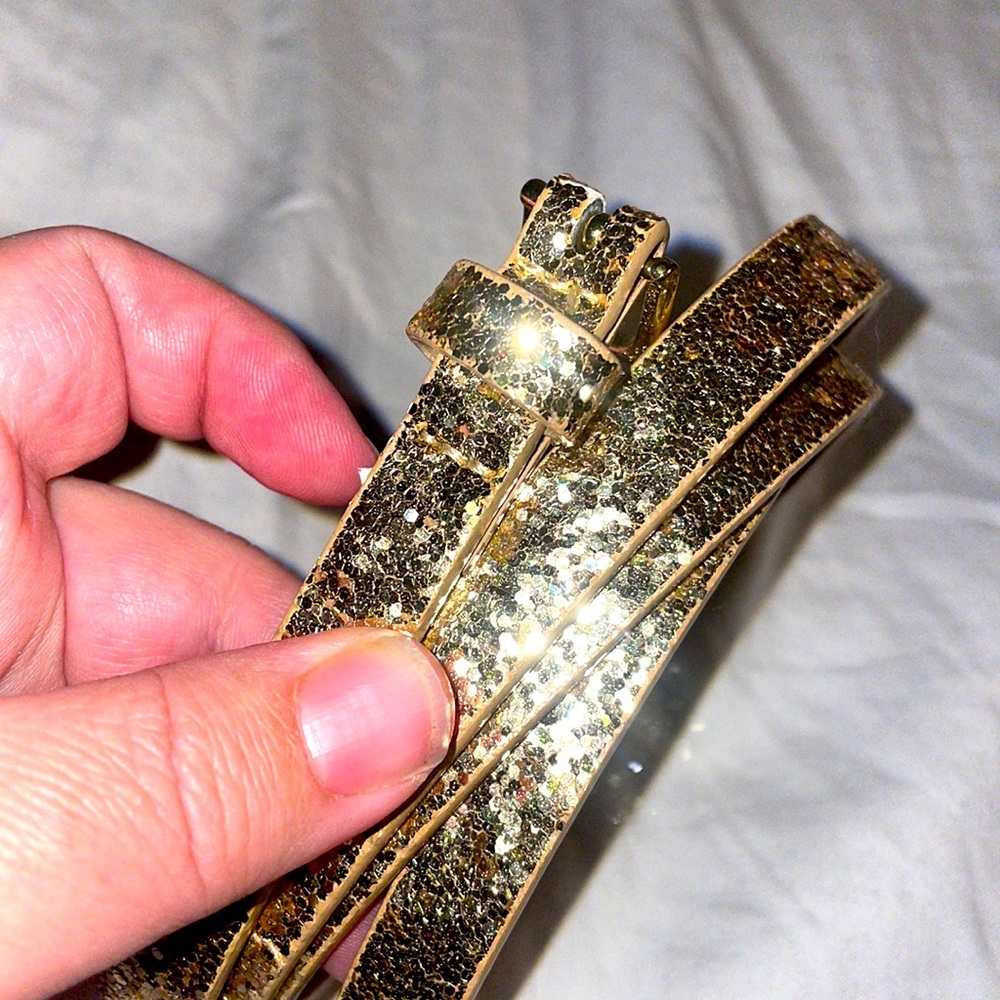 New Target sparkle gold belt .5 inches wide must bundle